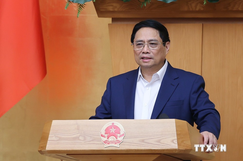Thủ tướng Phạm Minh Chính chủ trì phiên họp. Ảnh: Dương Giang-TTXVN