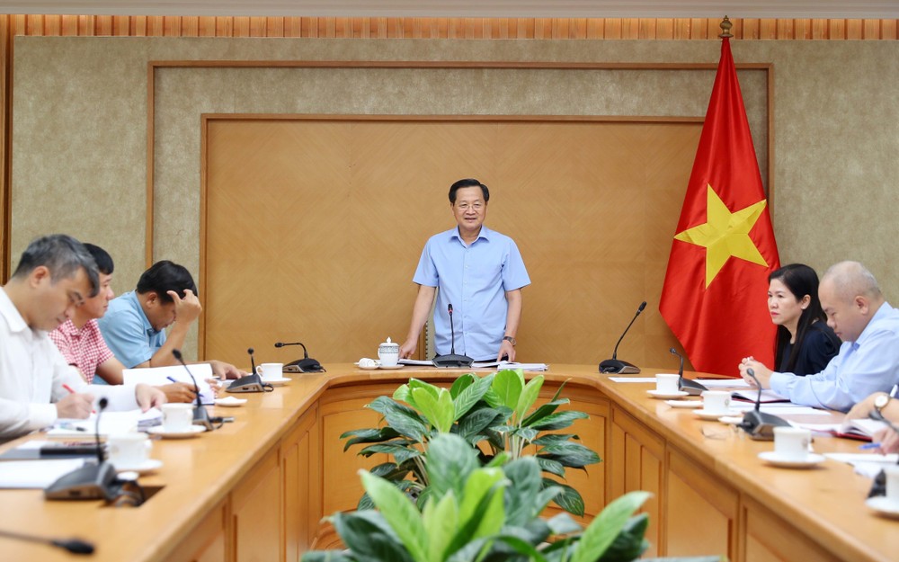 Phó Thủ tướng Lê Minh Khái phát biểu. Ảnh: An Đăng - TTXVN