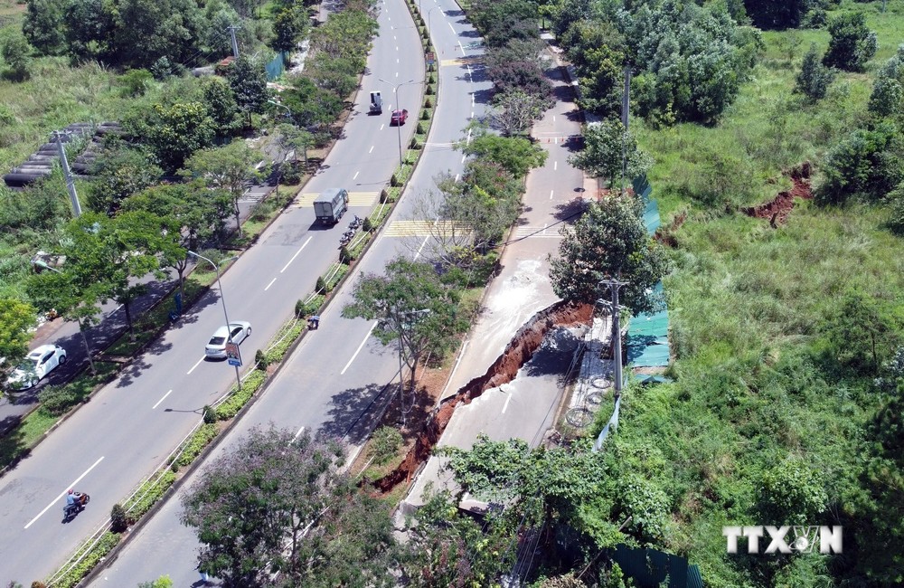 Đắk Nông sẽ sớm sửa chữa đoạn sụt lún trên đường Hồ Chí Minh