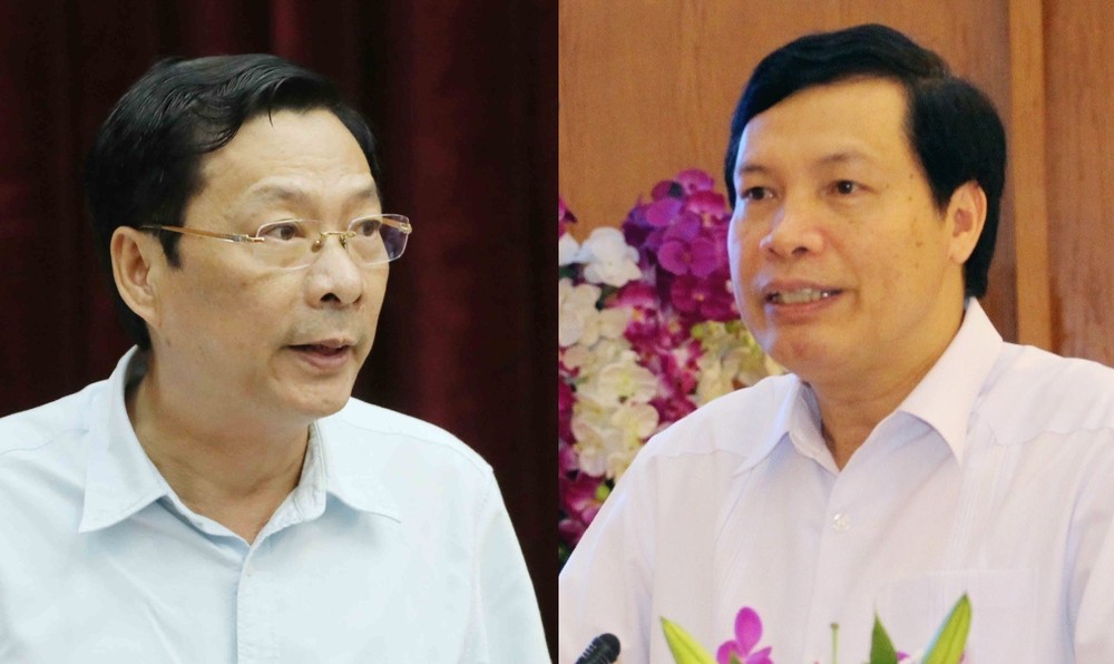 Các nguyên Chủ tịch UBND tỉnh Quảng Ninh Nguyễn Văn Đọc (trái) và Nguyễn Đức Long. Ảnh: TTXVN