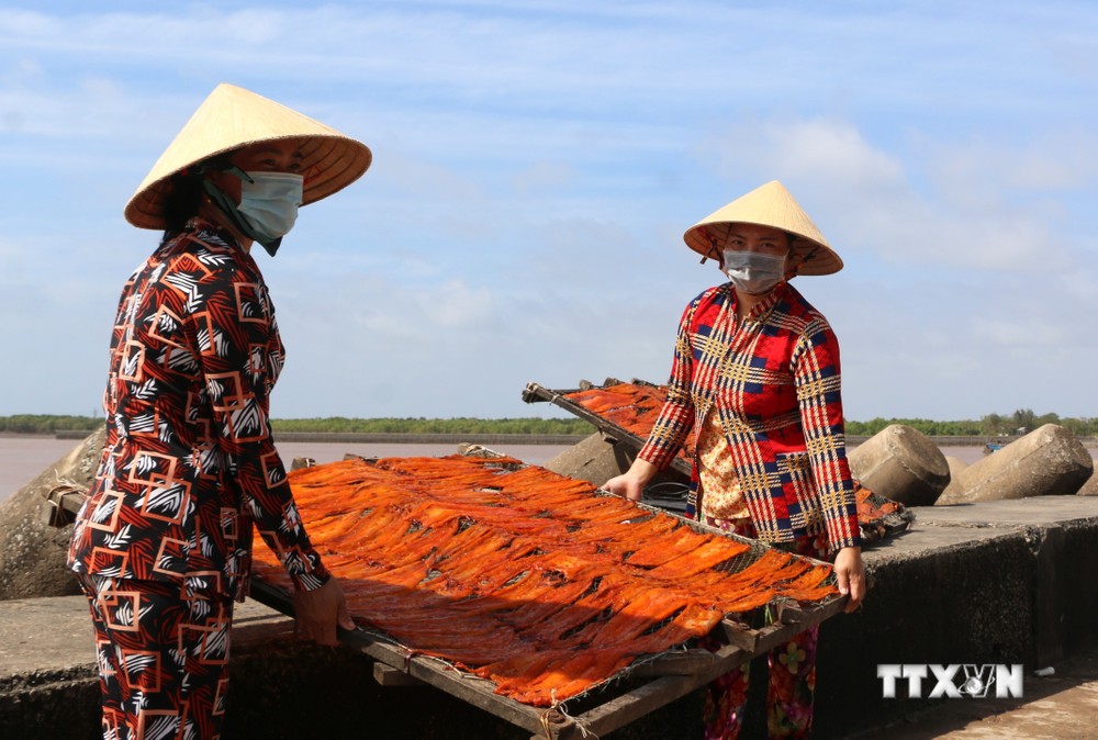 “Thủ phủ” nghề làm hải sản khô Gành Hào vào mùa Tết