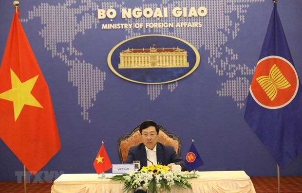 政府副总理兼外长范平明以视频形式出席东盟外长非正式会议