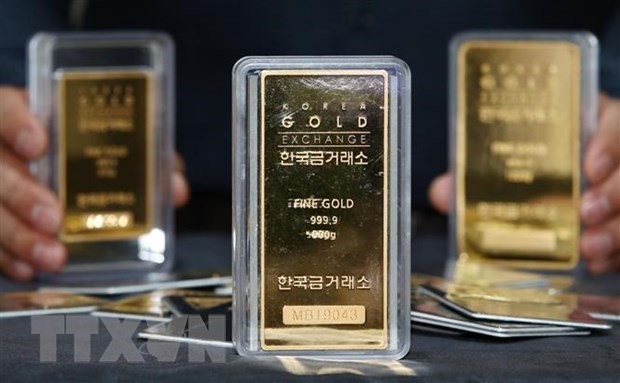 5日上午越南国内市场黄金价格每两下降10万越盾