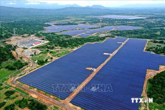 Nhà máy Điện mặt trời Phước Thái 1 vừa được đưa vận hành tháng 10/2020. Ảnh: Ngọc Hà - TTXVN