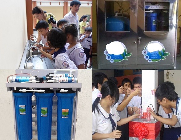 Máy lọc nước hiện được nhiều trường học lựa chọn để đảm bảo nguồn nước sạch cho học sinh. Ảnh : vietq.vn