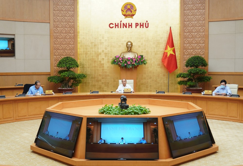 Thủ tướng Nguyễn Xuân Phúc chủ trì phiên họp Chính phủ tháng 5/2019. Ảnh: VGP/Quang Hiếu