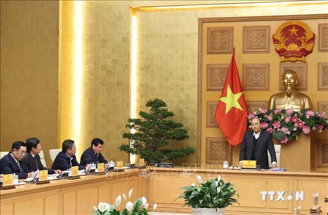 Thủ tướng Nguyễn Xuân Phúc phát biểu tại buổi làm việc với tỉnh Trà Vinh. Ảnh: Thống Nhất - TTXVN