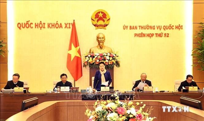 Chủ tịch Quốc hội Nguyễn Thị Kim Ngân chủ trì và phát biểu khai mạc Phiên họp. Ảnh: Trọng Đức - TTXVN