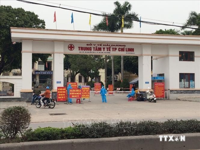 Trung tâm Y tế thành phố Chí Linh, nơi được chọn lập bệnh viện dã chiến để phòng, chống COVID-19. Ảnh: TTXVN phát