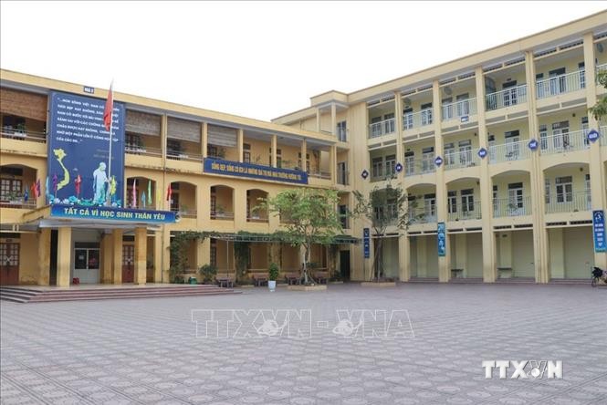 Trường tiểu học Võ Thị Sáu, phường Trần Phú, Thành phố Hải Dương đóng cửa trong sáng 29/1. Ảnh: Mạnh Minh- TTXVN