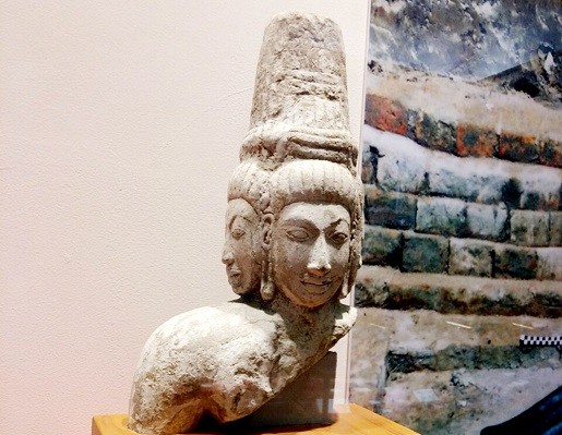 Tượng Brahma trưng bày tại Bảo tàng tỉnh An Giang là hiện vật độc bản duy nhất, đã được công nhận “Bảo vật quốc gia”. Ảnh: baoangiang.com.vn