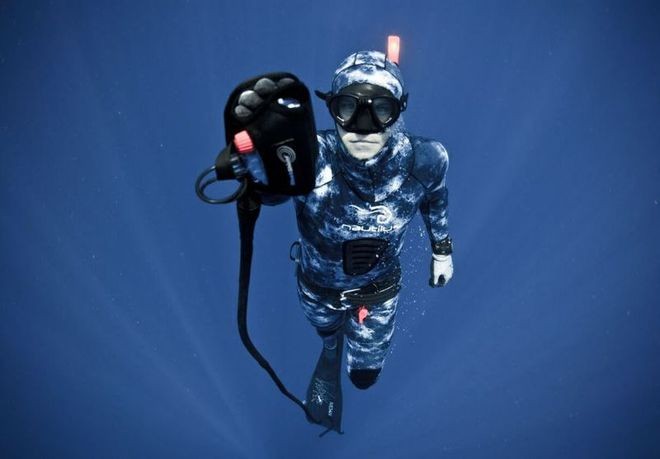 Thiết bị Freedom7 có trang bị công nghệ SharkShield để bảo vệ người lặn ẢNH: OCEAN GUARDIAN