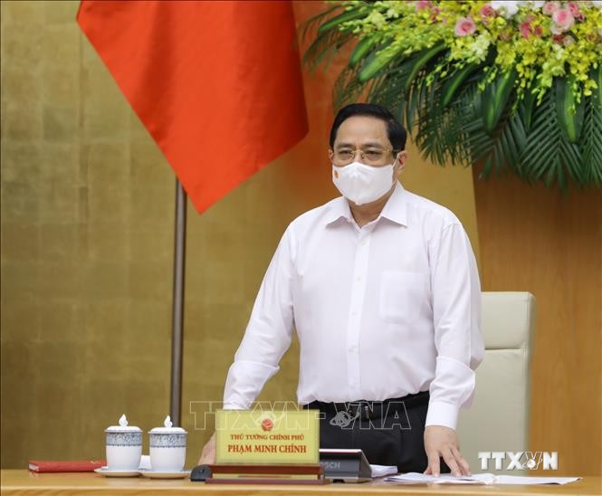 Thủ tướng Phạm Minh Chính chủ trì phiên họp Chính phủ. Ảnh: Văn Điệp - TTXVN
