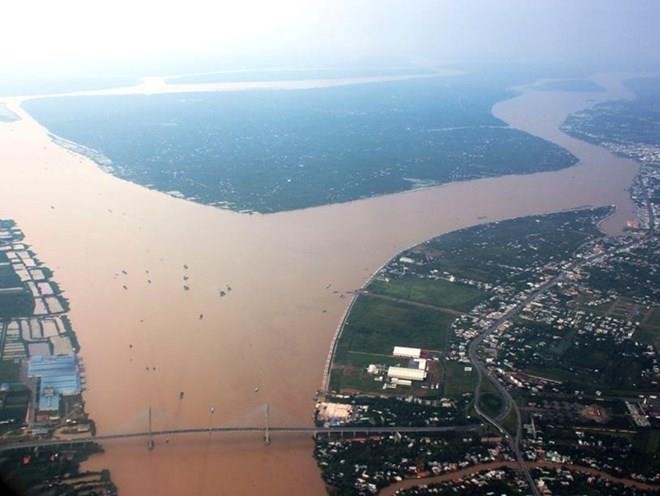 Lưu vực sông Mê Kông Việt Nam. Ảnh: TTXVN
