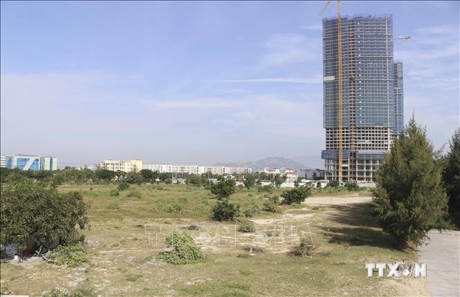 Dự án xây dựng khu công viên biển Bình Sơn kết hợp với thương mại dịch vụ (phường Mỹ Bình, thành phố Phan Rang – Tháp Chàm). Ảnh: Nguyễn Thành – TTXVN
