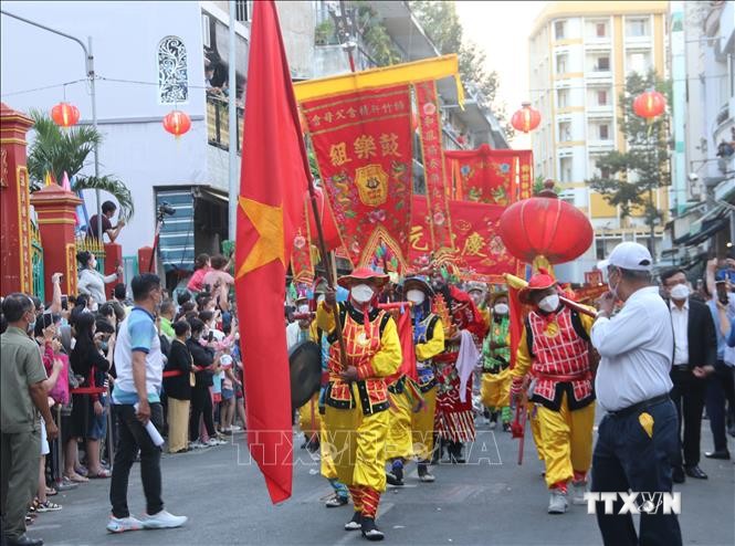Lễ hội Tết Nguyên tiêu năm 2022 tại TP Hồ Chí Minh. Ảnh: Ảnh: Thu Hương - TTXVN
