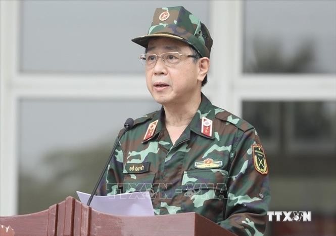 Trung tướng Đỗ Quyết, Phó Bí thư Đảng ủy, Giám đốc Học viện Quân y. Ảnh: Minh Quyết - TTXVN
