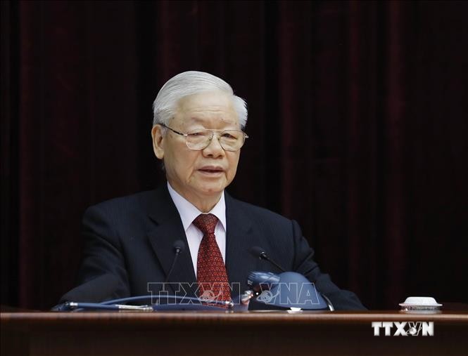 Tổng Bí thư Nguyễn Phú Trọng phát biểu khai mạc Hội nghị. Ảnh: Phương Hoa –TTXVN