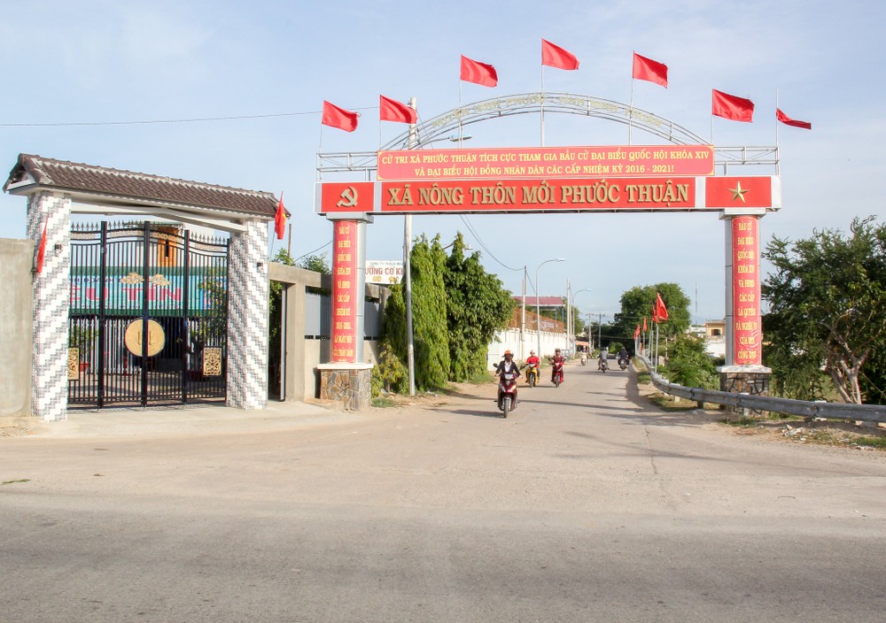 Xã Phước Thuận (huyện Ninh Phước) đạt chuẩn xã nông thôn mới nâng cao. Nguồn: nongnghiep.vn