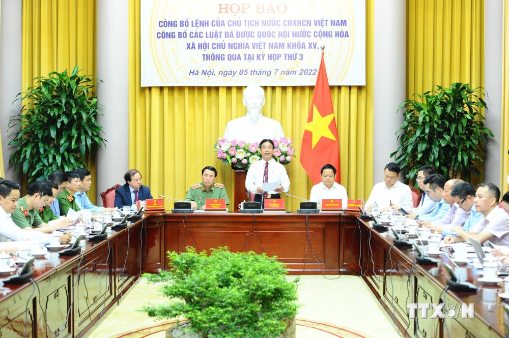Phó Chủ nhiệm Văn phòng Chủ tịch nước Phạm Thanh Hà chủ trì cuộc họp. Ảnh: Minh Đức – TTXVN
