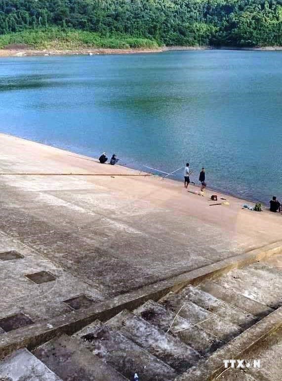 Đập Thác Chuối, nơi xảy ra vụ đuối nước thương tâm. Ảnh: TTXVN phát

