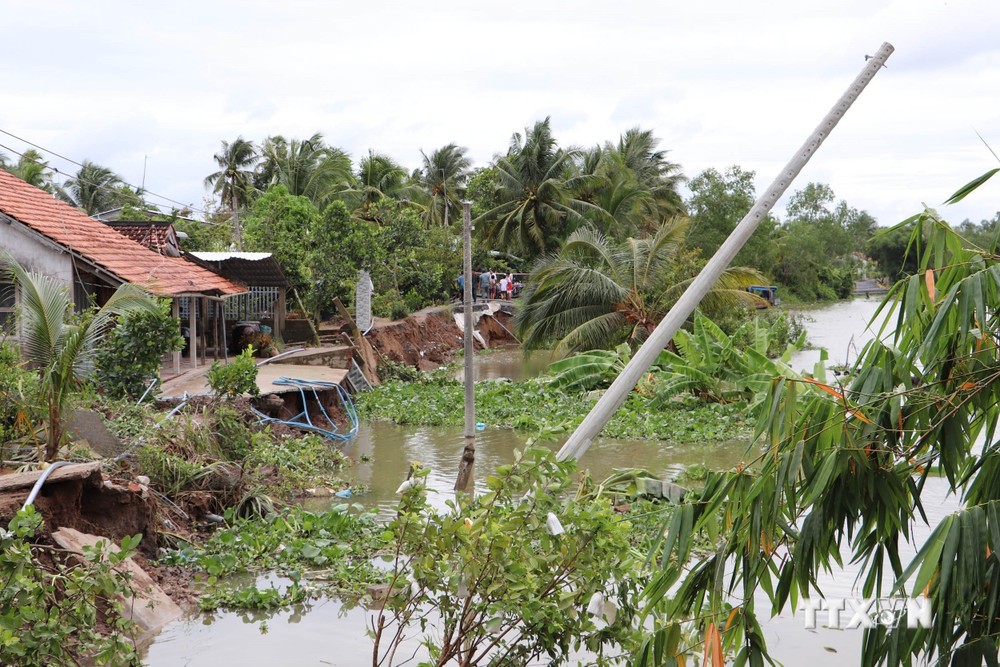 Tiền Giang: Bờ sông Phú An bị sạt lở nặng, đe dọa sản xuất và đời sống người dân