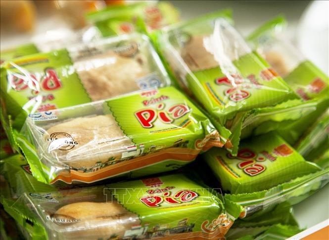 Đặc sản bánh Pía (Sóc Trăng) được chứng nhận sản phẩm OCOP. Ảnh: Hồng Đạt - TTXVN
