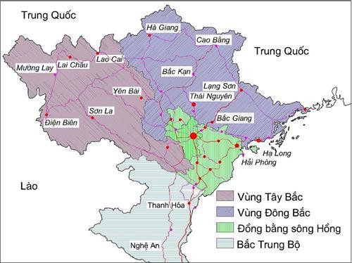 Các tè vùng địa lý đương nhiên của miền Bắc Việt Nam